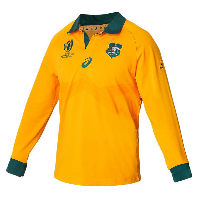 Wallabies Official RWC23 World Cup 2023 Men's Traditional Long Sleeve Jersey Rugby Union by Asics - new