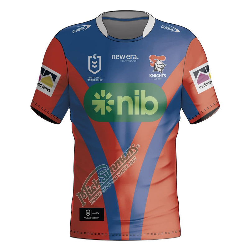 Newcastle Knights 2024 Men's Home Jersey NRL Rugby League by Classic - new