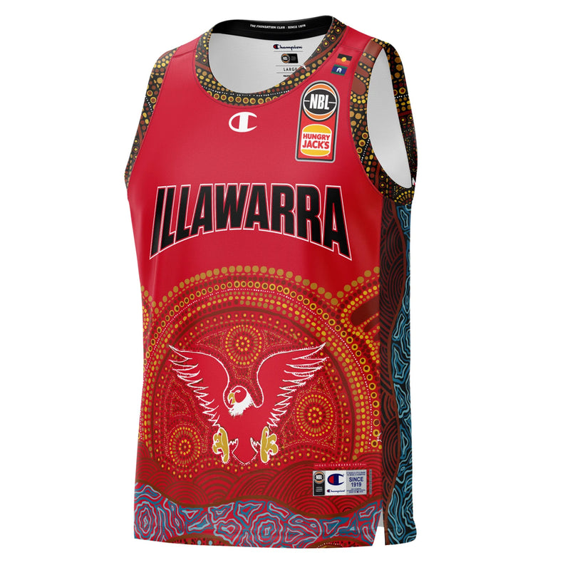Illawarra Hawks 2023/24 Indigenous Round Neck Mens Jersey NBL Basketball by Champion - new