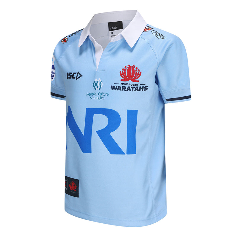 NSW Waratahs 2024 Kid's Home Jersey Rugby Union by ISC - new