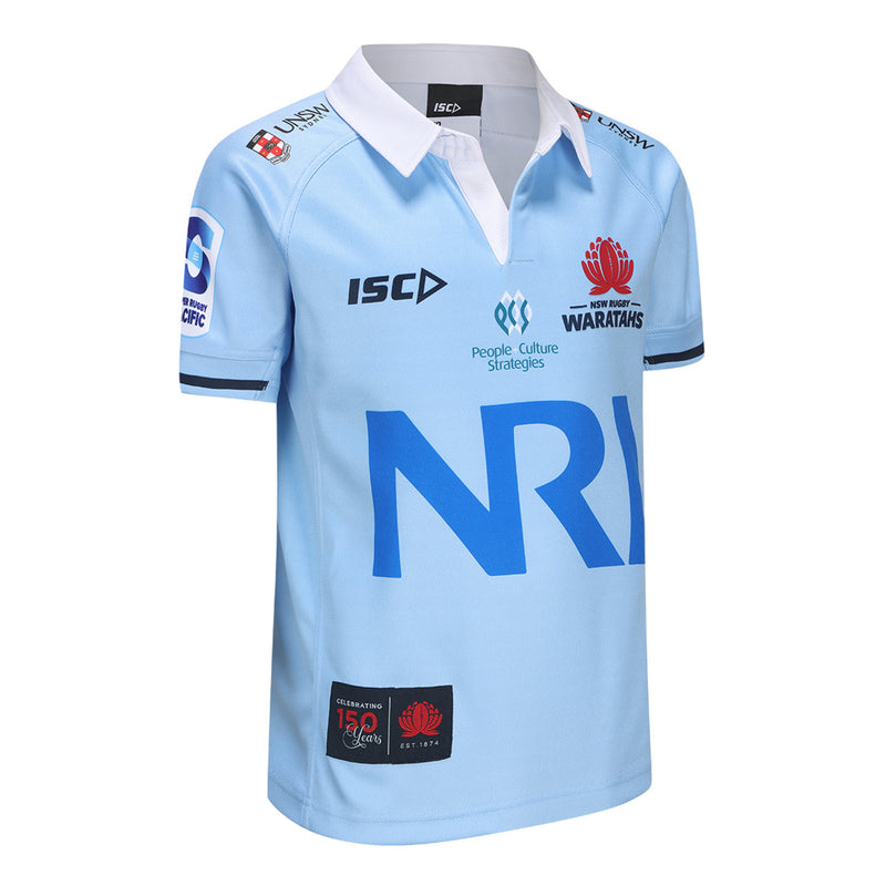 NSW Waratahs 2024 Kid's Home Jersey Rugby Union by ISC - new