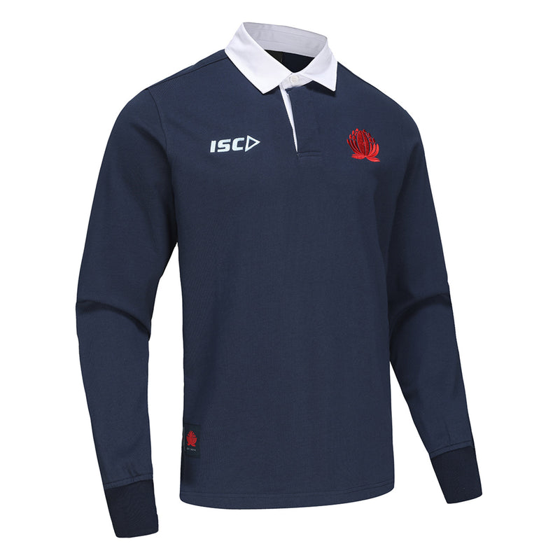 NSW Waratahs 2024 Men's Long Sleeve Cotton Jersey Rugby Union by ISC - new