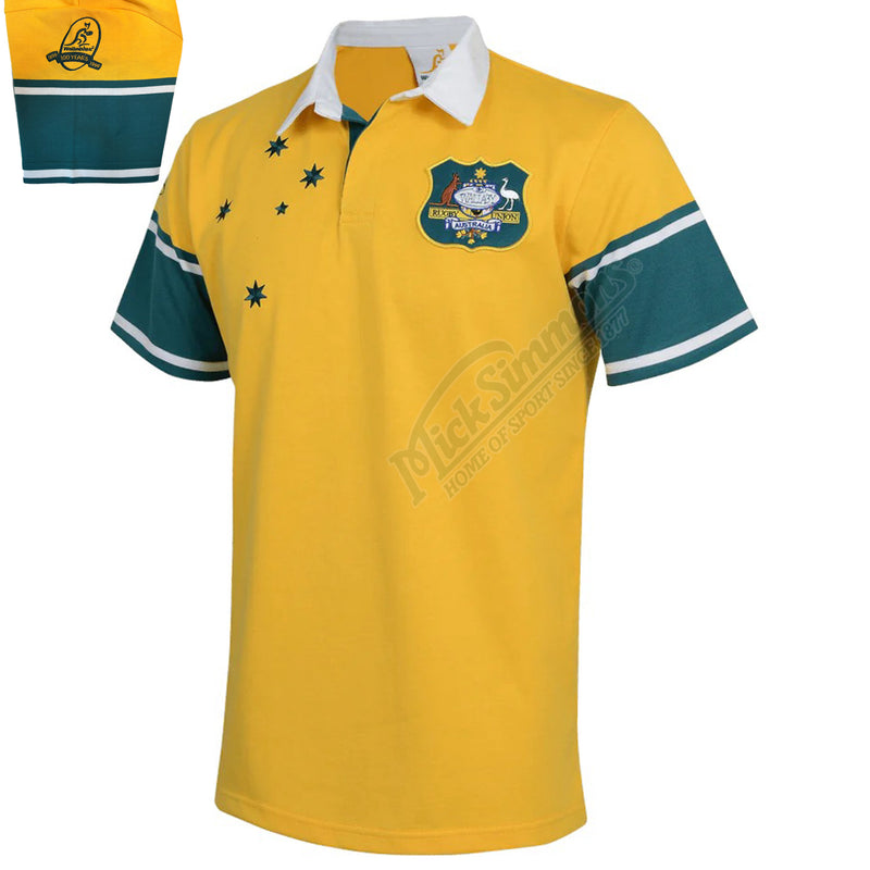 Wallabies 1999 Australia World Cup Retro Jersey Rugby Union By Tidwell - new