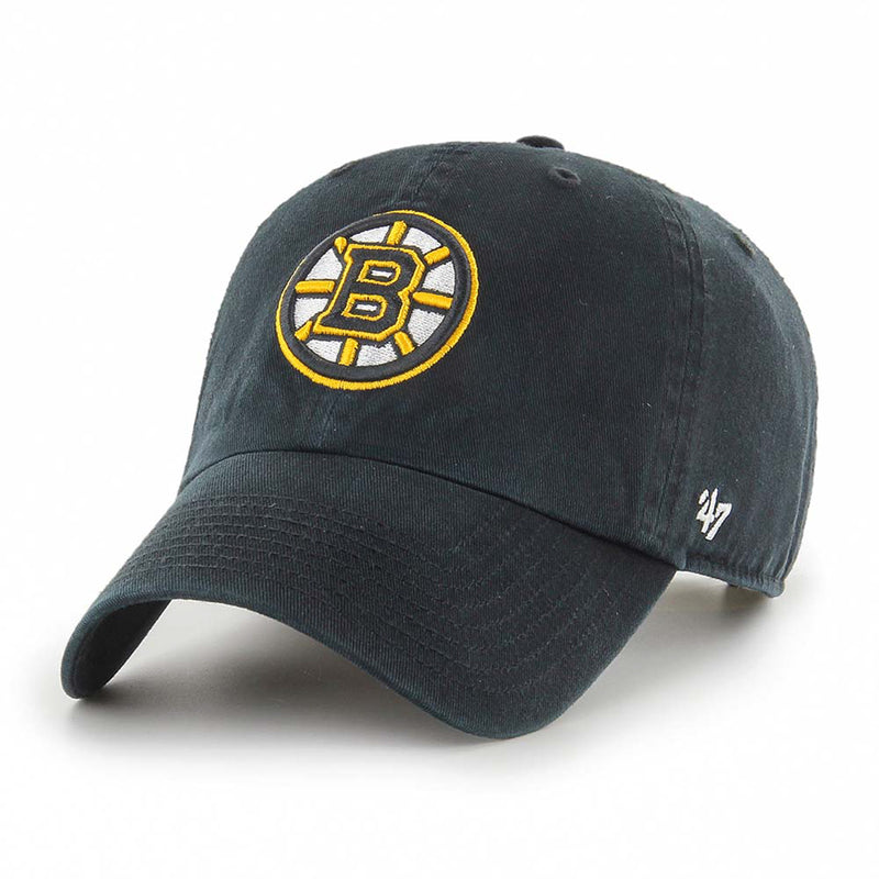 Boston Bruins Black CLEAN UP NHL Snapback Cap by 47 - new