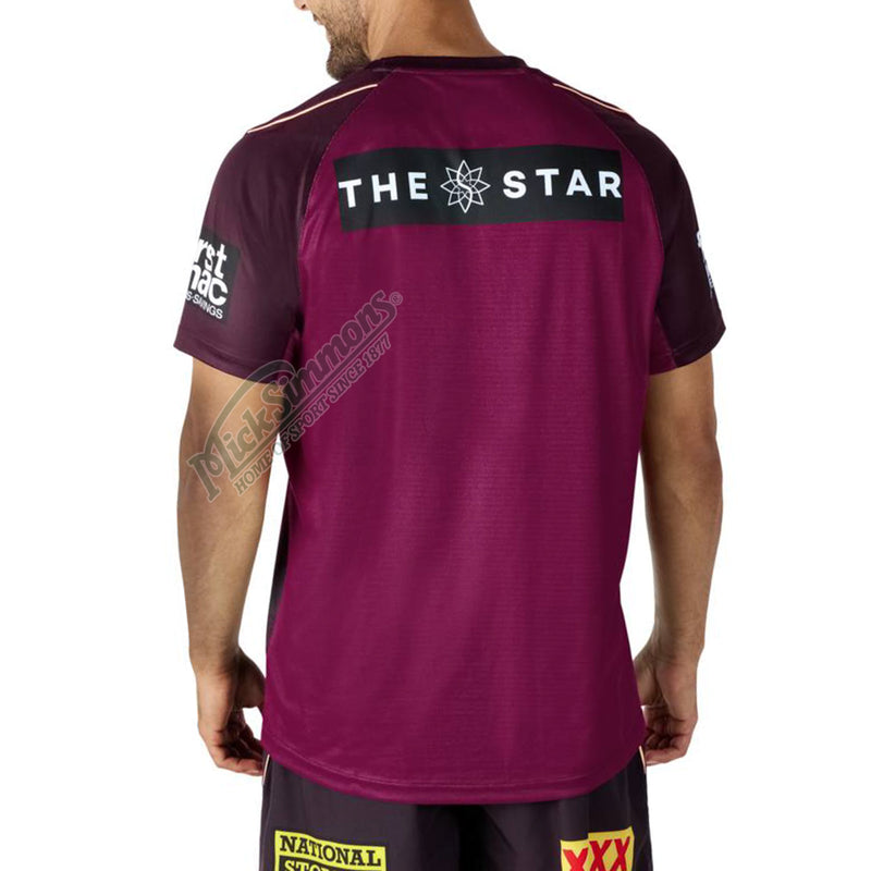 Brisbane Broncos 2024 Men's Training T-Shirt NRL Rugby League by Asics - new