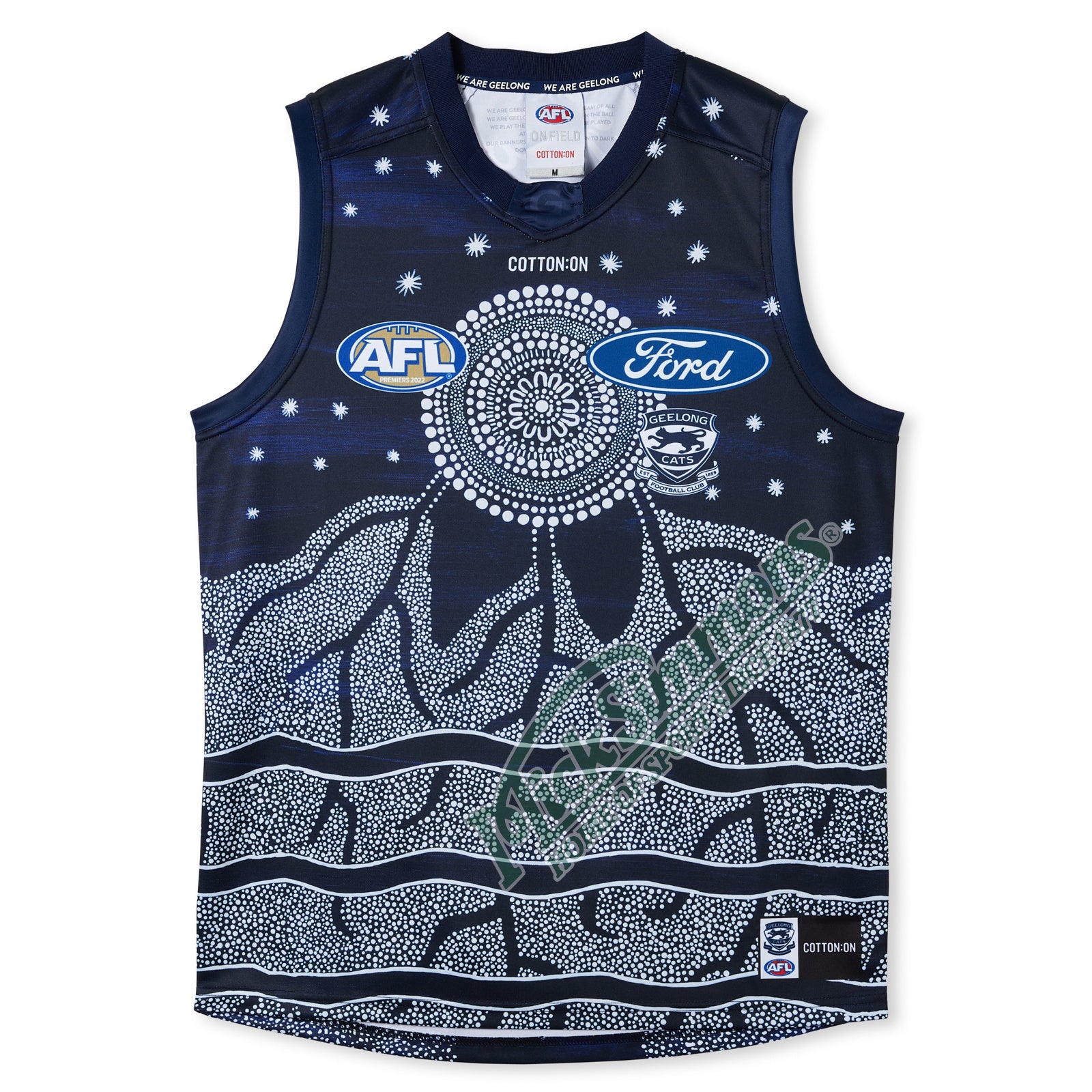 Geelong Cats 2023 Men's Indigenous Jersey AFL Guernsey by Cotton On