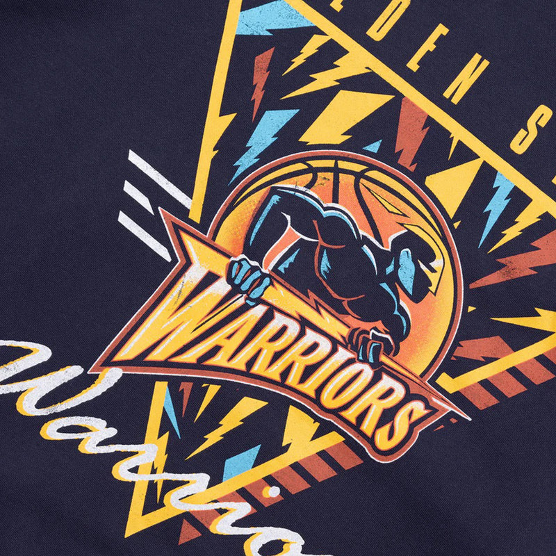 Golden State Warriors LOGO Crew Long Sleeve Sweatshirt by Mitchell & Ness - new