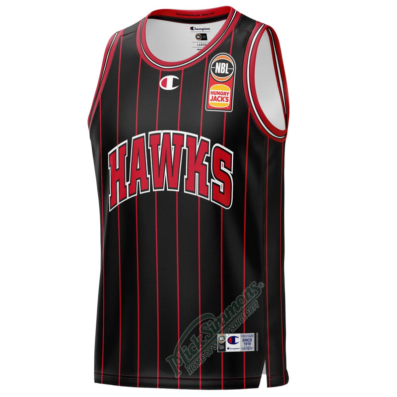 Illawarra Hawks 2023/24 Authentic Crew Neck Mens Home Jersey NBL Basketball by Champion - new