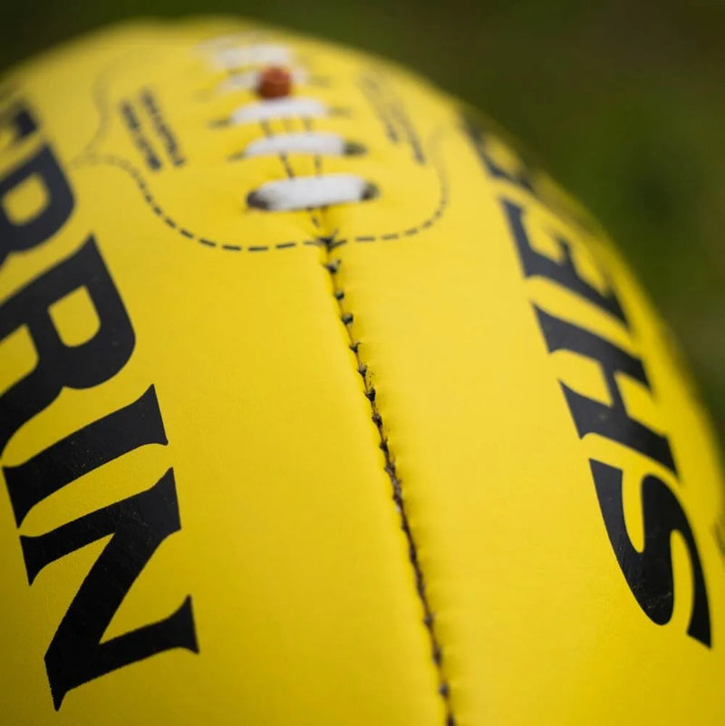 Sherrin Official AFL Kangaroo Brand KB Leather Ball Box Size 5 - Yellow - new