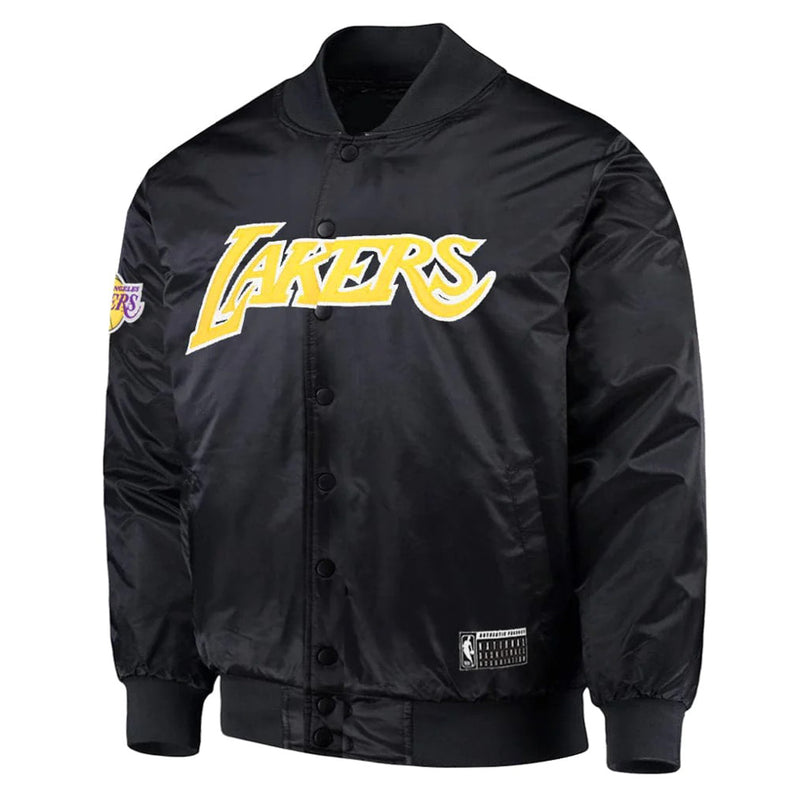 Los Angeles Lakers NBA Echo Nylon Bomber Jacket by Mitchell & Ness - new