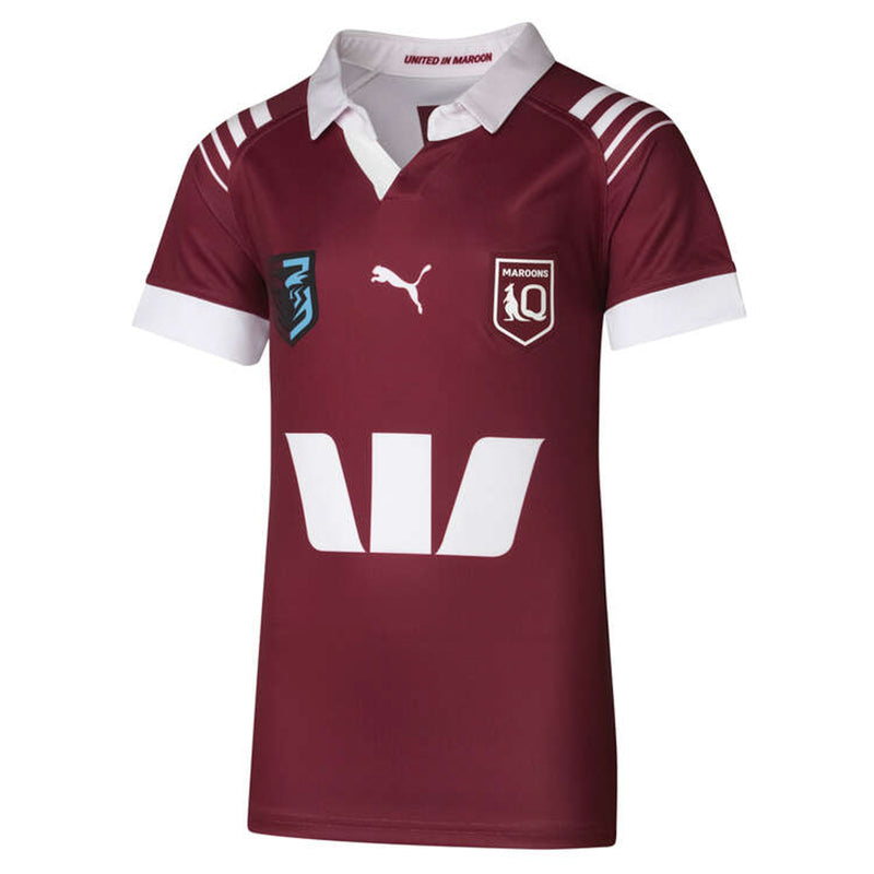 Queensland Maroons 2024 Kids State of Origin NRL Rugby League Jersey by Puma - new