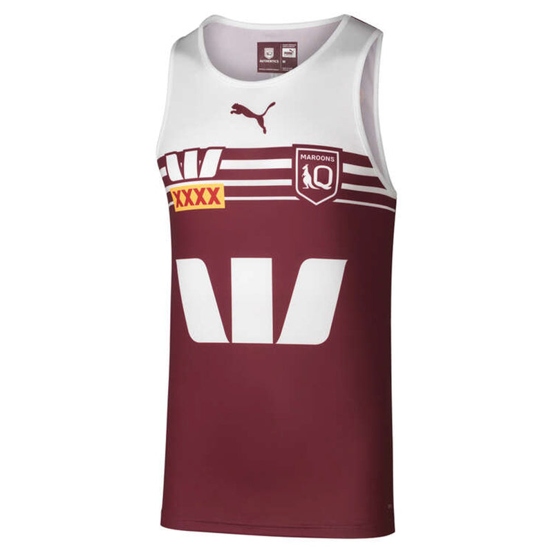 Queensland Maroons 2024 Men's State of Origin Training Singlet NRL Rugby League by Puma - new