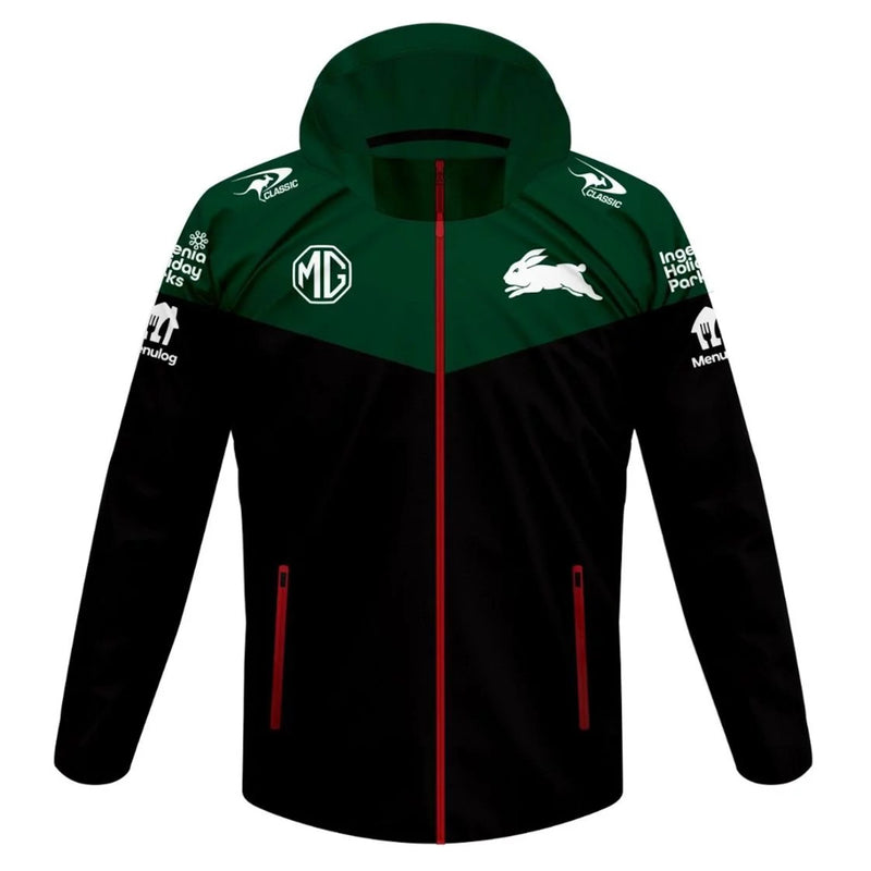 South Sydney Rabbitohs Mens 2024 Wet Weather Jacket NRL Rugby League by Classic - new