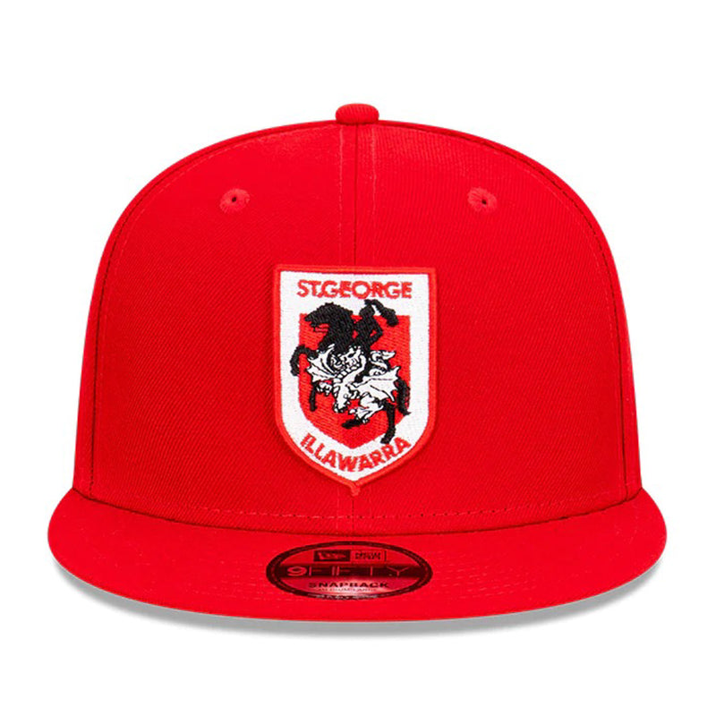 St George-Illawara Dragons NRL Official Team Colours Cap with Grey Undervisor 9FIFTY Snapback by New Era - new