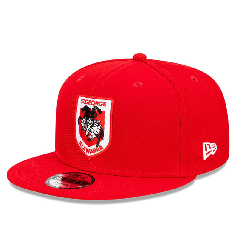 St George-Illawara Dragons NRL Official Team Colours Cap with Grey Undervisor 9FIFTY Snapback by New Era - new