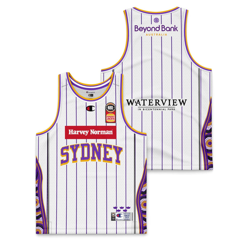 Sydney Kings 2023/24 Authentic Kids Crew Neck Away Jersey NBL Basketball by Champion - new