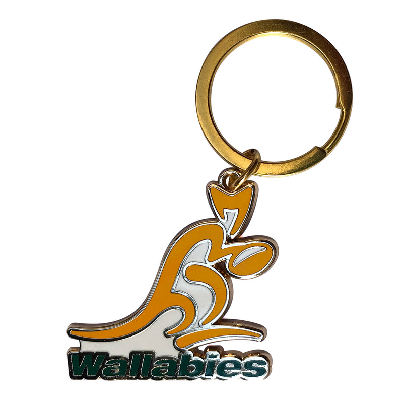 Wallabies Official Logo Metal Keyring Rugby Union - new