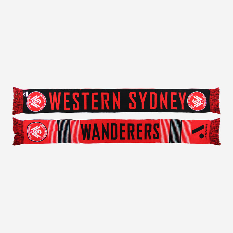 Western Sydney Wanderers FC Adult's Linebreak Jacquard Scarf A-League Soccer Football - new
