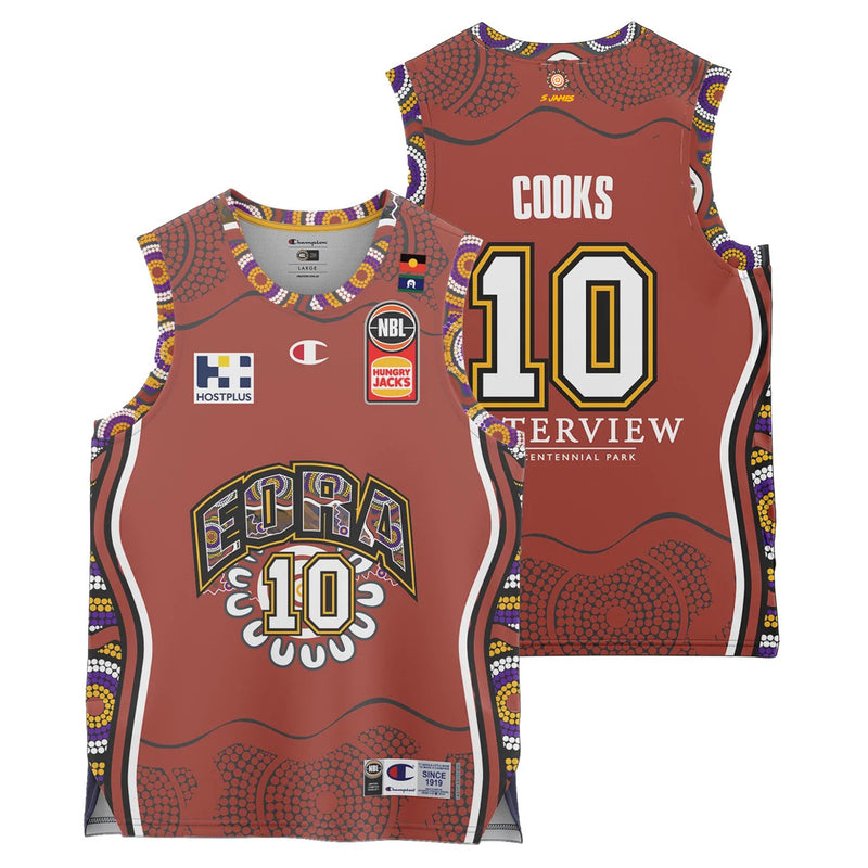 Sydney Kings 2022/23 Authentic Kids Crew Neck Indigenous Jersey - Xavier Cooks NBL Basketball by Champion - new