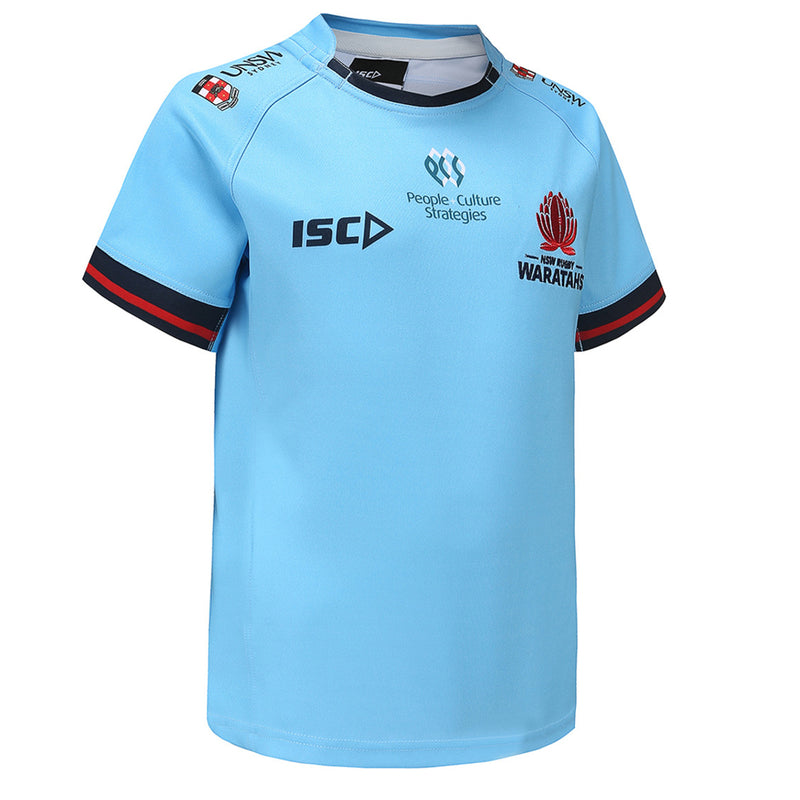 NSW Waratahs 2023 Kid's Jersey Home Rugby Union by ISC - new