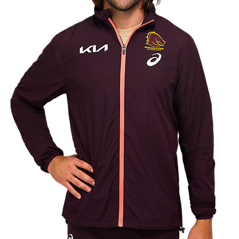 Brisbane Broncos 2023 Men's Spray Jacket NRL Rugby League by Asics - new