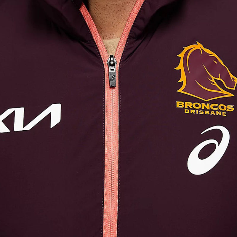 Brisbane Broncos 2023 Men's Spray Jacket NRL Rugby League by Asics - new