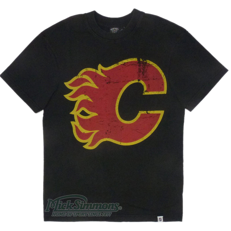 Calgary Flames Large Logo NHL T-Shirt by Majestic - new