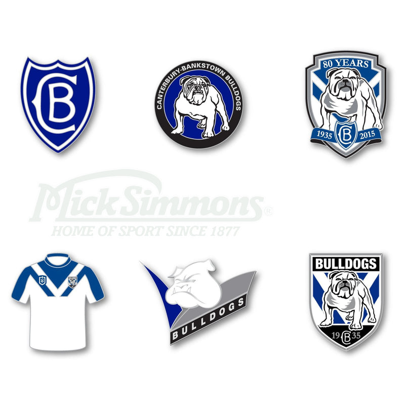 Canterbury-Bankstown Bulldogs NRL Evolution Series Collection Set Team Metal Logo Pin Badge - new