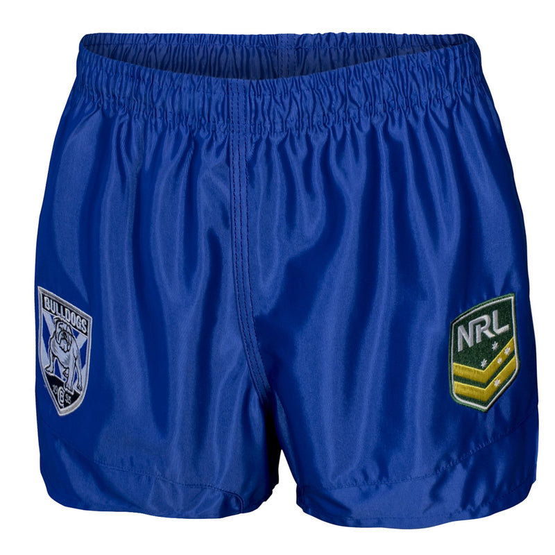 Canterbury Bankstown Bulldogs NRL Kid's Supporter Shorts by Classic Sportswear - new