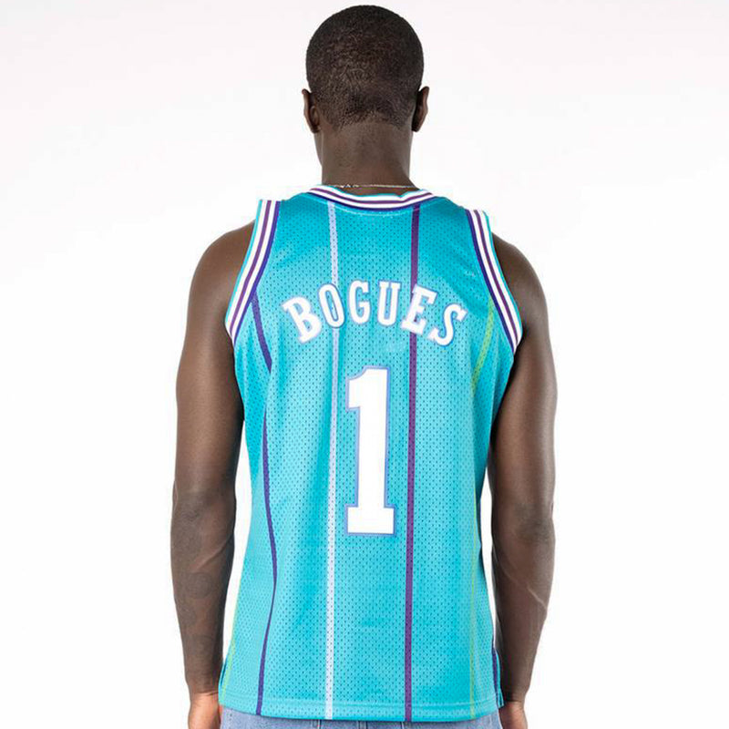 Charlotte Hornets Muggsy Bogues 1992-93 Hardwood Classics NBA Road Jersey by Mitchell & Ness - new