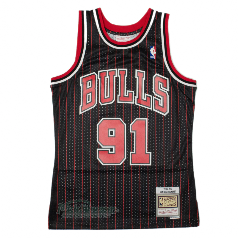 Chicago Bulls 91 Dennis Rodman 1995-96 Hardwood Classics Swingman Alternate Jersey by Mitchell & Ness - new