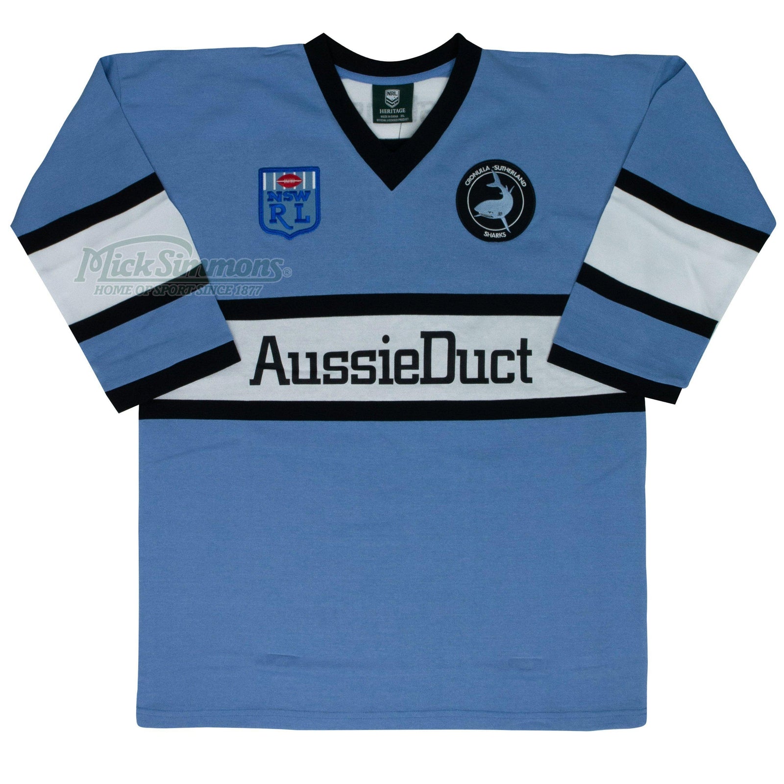 Cronulla Sharks 1988 NRL Vintage Retro Heritage Rugby League Jersey Guernsey Mick Simmons Sport
