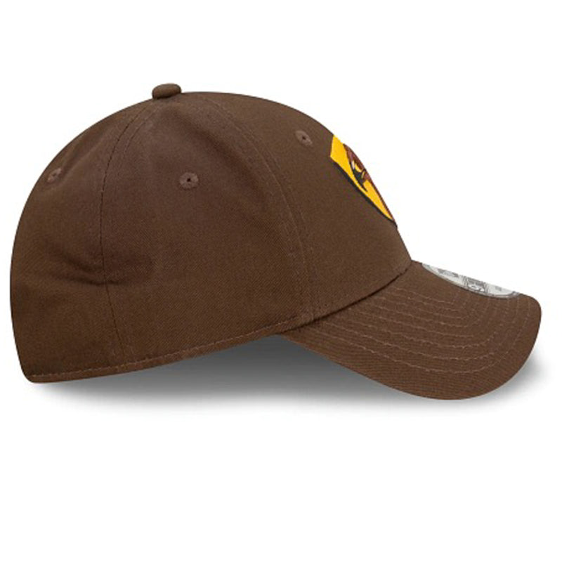 Hawthorn Hawks Official AFL Team Colours 9FORTY Cloth Adjustable Strap Cap By New Era - new