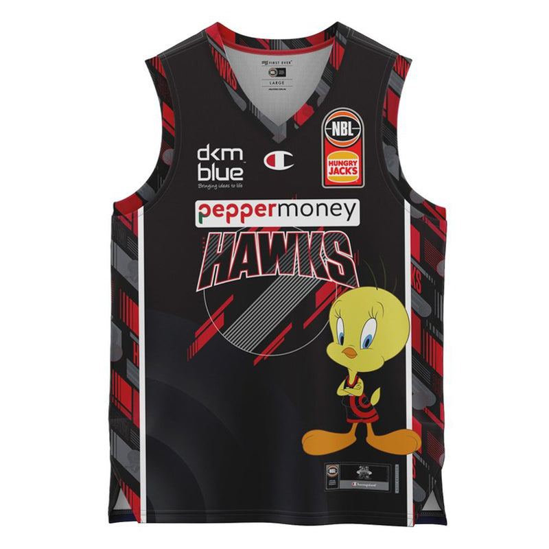 Illawarra Hawks 2021/22 Youth Kids Space Jam Authentic Jersey NBL Basketball by Champion - new