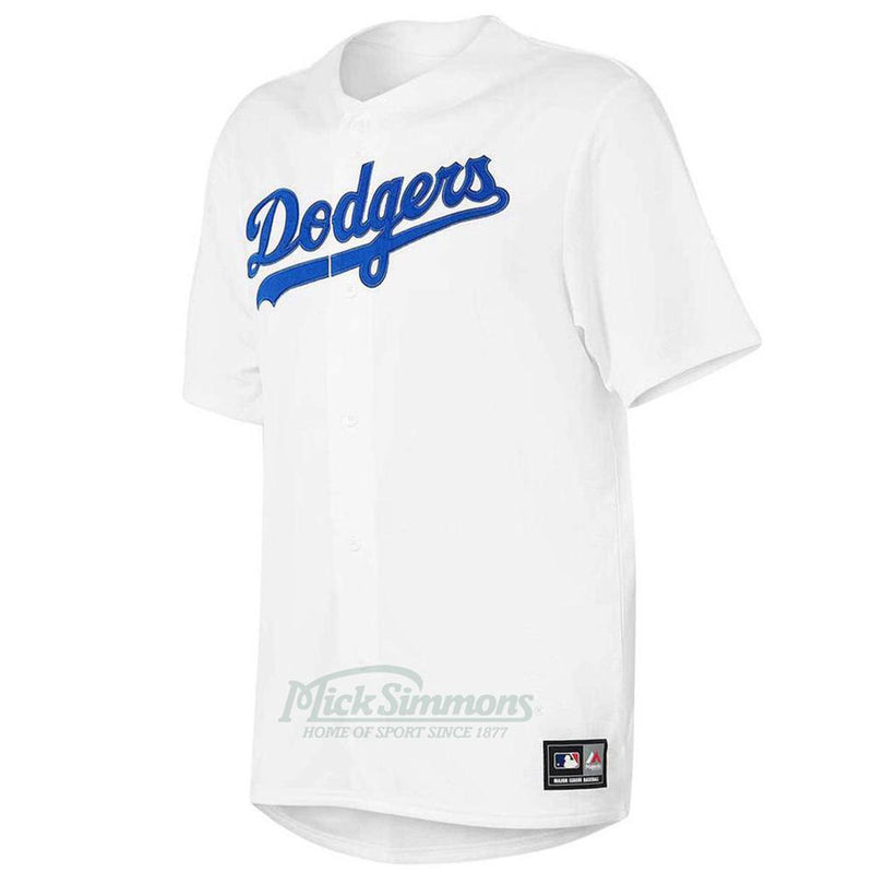Los Angeles Dodgers Wordmark Replica MLB Baseball Jersey by Majestic - White - new