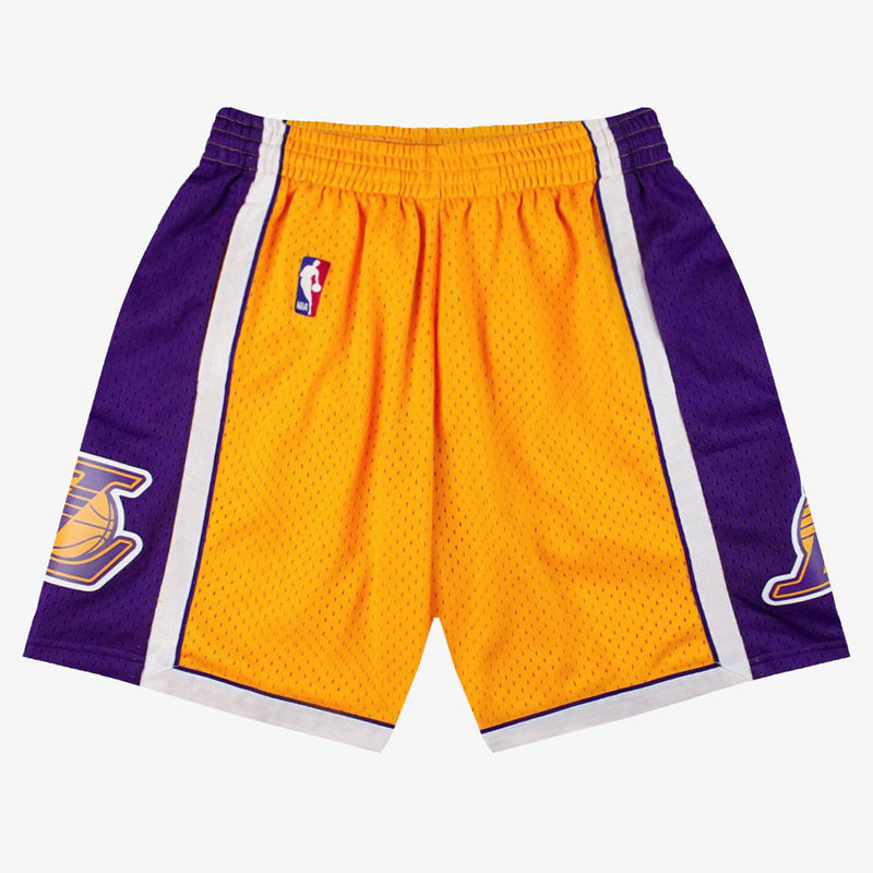 Los Angeles Lakers 2009-10 Hardwood Classics Yellow NBA Shorts by Mitchell & Ness - new