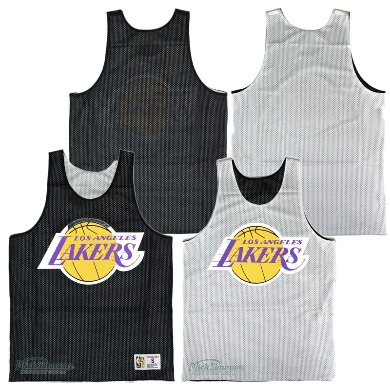 Los Angeles Lakers NBA Black Big Logo Reversible Tank Top Jersey by Mitchell & Ness - new