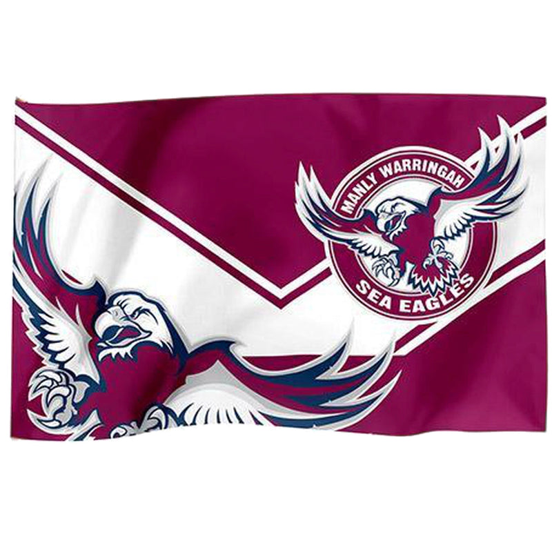 Manly Warringah Sea Eagles NRL Game Day Flag 85cm x 60cm (Without Pole Stick ) - new