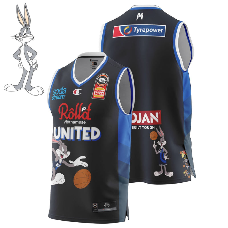 Melbourne United 2021/22 Youth Kids Space Jam Authentic Jersey NBL Basketball by Champion - new