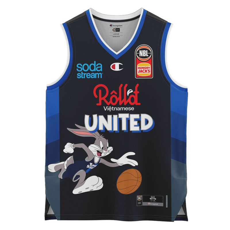 Melbourne United 2021/22 Youth Kids Space Jam Authentic Jersey NBL Basketball by Champion - new