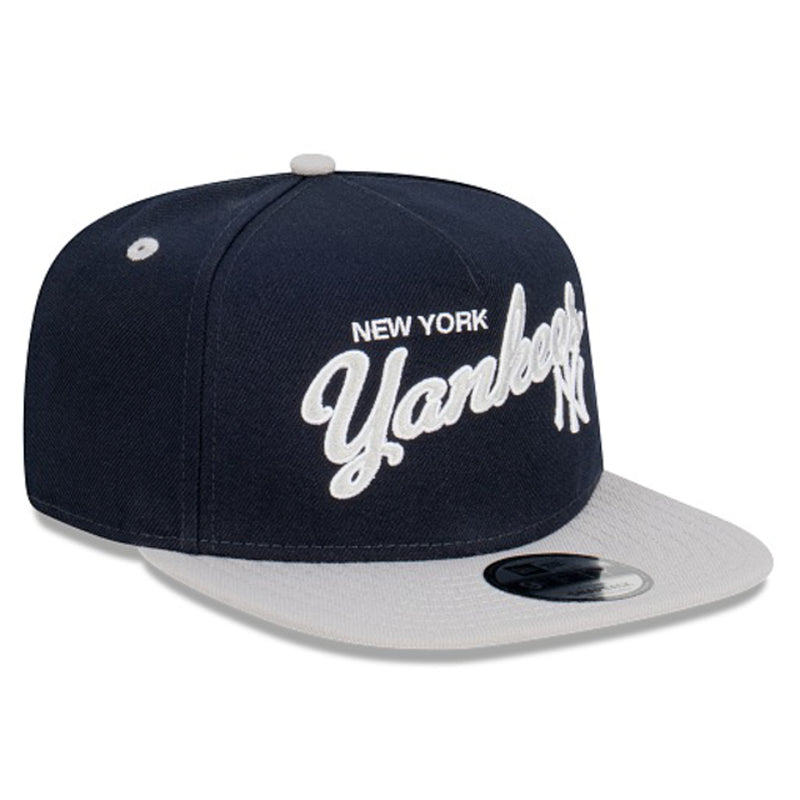 New York Yankees Team Script Cap 9FIFTY A-Frame Snapback by New Era - new