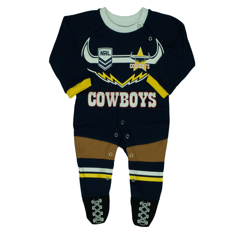 North Queensland Cowboys Original Footysuit Romper Kids Baby Infants Suit - Mick Simmons Sport
