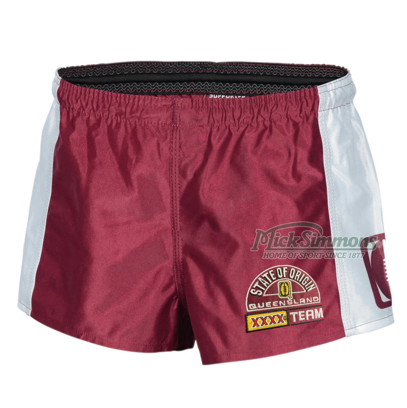 Queensland Maroons Men's State of Origin NRL Hero Rugby League Footy Shorts With Logo - new