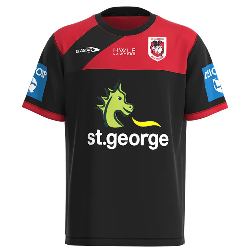 St George Illawarra Dragons 2023 Men's Training Tee NRL Rugby League by Classic - new