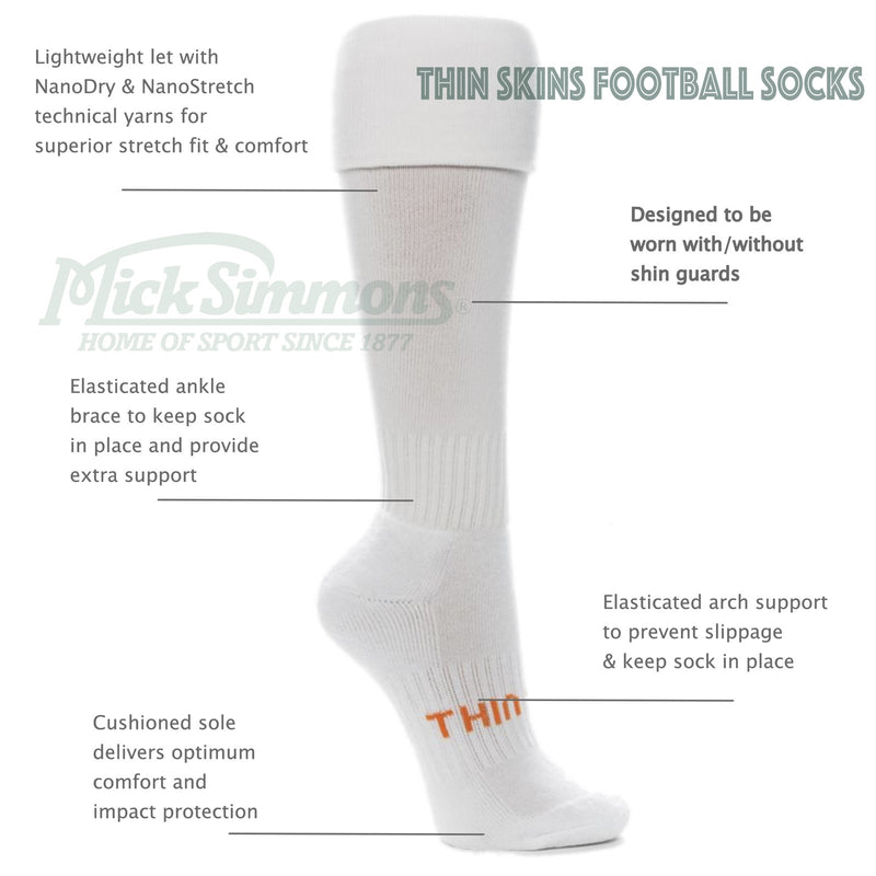 Thin Skins Football Socks - Black Thinskins - new