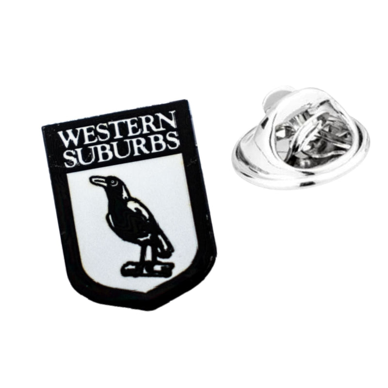 Western Suburb Magpies NRL Heritage Team Metal Logo Pin Badge - new