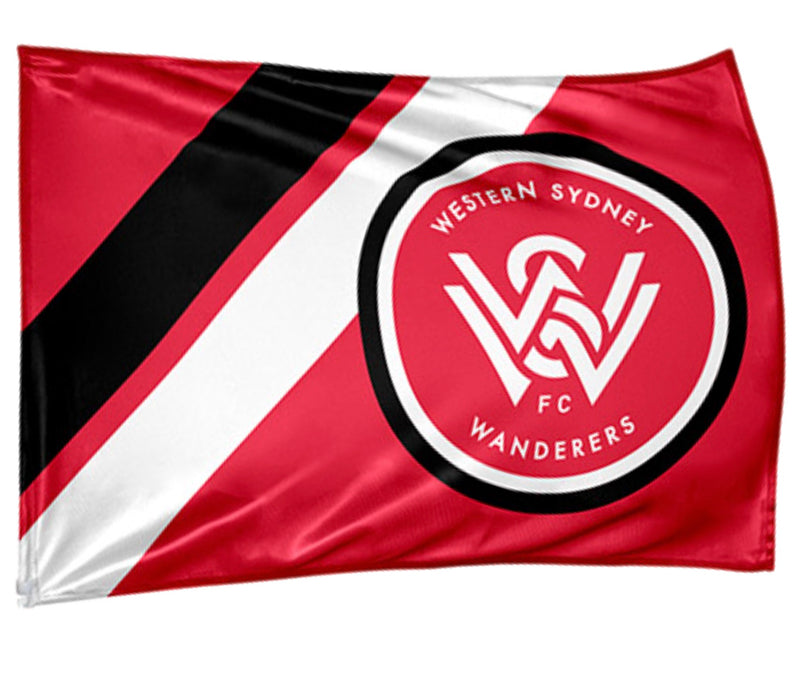 Western Sydney Wanderers Game Day Flag 85cm x 60cm (without Pole Stick) - new