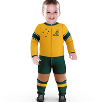 Wallabies Australia Baby Infant Zippered Footy Suit Rugby Union By Ashtabula