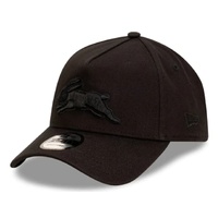 South Sydney Rabbitohs 9FORTY Black On Black Snapback Adjustable Cap NRL Rugby League Football By New Era