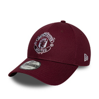 Manchester United Adult 9Forty Maroon Strapback Cap Cloth Strap Adjustable Soccer Football By New Era